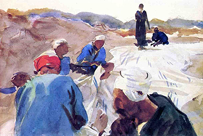 Mending a Sail John Singer Sargent